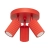 Plafon aluminiowy czerwony 3-punktowy z regulacją KARBON z serii KARBON SL.2367 - Sollux Lighting