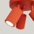 Plafon aluminiowy czerwony 3-punktowy z regulacją KARBON z serii KARBON SL.2367 - Sollux Lighting