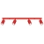 Plafon aluminiowy czerwony 4-punktowy 81cm z serii KARBON SL.2368 - Sollux Lighting