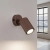 Kinkiet aluminiowy brązowy kulisty z włącznikiem KARBON SL.2370 - Sollux Lighting