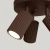 Plafon aluminiowy brązowy 3-punktowy KARBON 3P z serii KARBON SL.2374 - Sollux Lighting