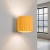 Kinkiet aluminiowy żółty kwadratowy G9 AURA SL.2415 - Sollux Lighting
