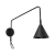 Kinkiet stalowy czarny 1-punktowy z włącznikiem NOX 1 SL.2492 - Sollux Lighting