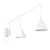 Kinkiet stalowy biały z włącznikiem NOX 2 SL.2506 - Sollux Lighting