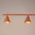 Żyrandol stalowy podłużny 4-punktowy ochra czerwona NOX 4L SL.2556 - Sollux Lighting