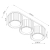 Plafon aluminiowy czerwony 3-punktowy AURA 3 z serii AURA SL.2632 - Sollux Lighting