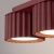 Plafon aluminiowy burgundowy 3-punktowy AURA 3 z serii AURA SL.2636 - Sollux Lighting