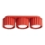 Plafon aluminiowy czerwony 3-punktowy AURA 3 z serii AURA SL.2641 - Sollux Lighting