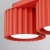 Plafon aluminiowy czerwony 3-punktowy AURA 3 z serii AURA SL.2641 - Sollux Lighting