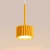 Lampa wisząca aluminiowa żółta 10cm AURA 1 z serii AURA SL.2688 - Sollux Lighting