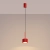 Lampa wisząca aluminiowa czerwona 10cm AURA 1 z serii AURA SL.2689 - Sollux Lighting