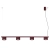 Żyrandol aluminiowy burgundowy 4-punktowy z serii AURA SL.2703 - Sollux Lighting