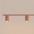 Żyrandol aluminiowy 4-punktowy ochra czerwona z serii KARBON SL.2715 - Sollux Lighting