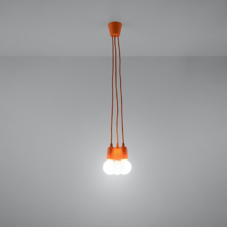 Lampa wisząca DIEGO 3 Pomarańczowy  SL.0585 - Sollux