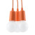 Lampa wisząca DIEGO 3 Pomarańczowy  SL.0585 - Sollux