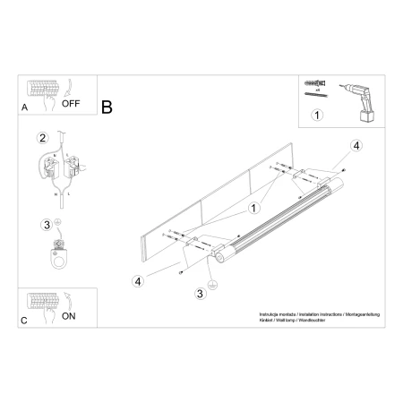 Kinkiet VALO czarny TH.009CZ - Thoro