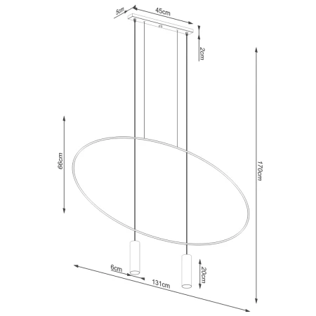 Lampa wisząca HOLAR 2 czarna TH.017CZ - Thoro