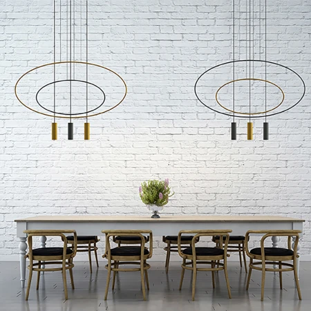 Lampa wisząca HOLAR 2 czarna TH.017CZ - Thoro