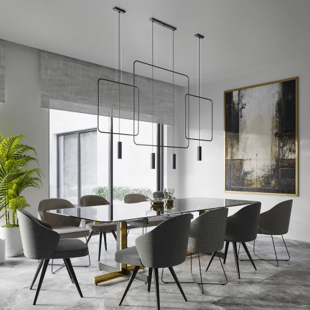 Lampa wisząca RANA 1 czarna TH.018CZ - Thoro