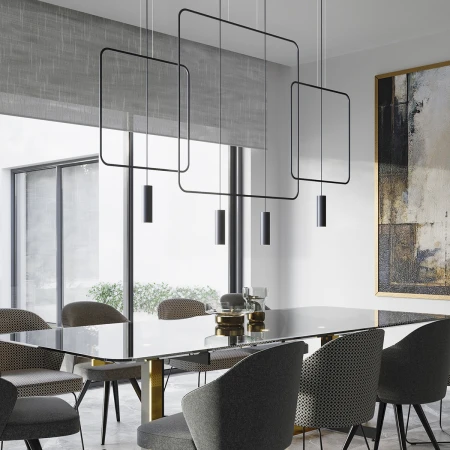 Lampa wisząca RANA 1 czarna TH.018CZ - Thoro
