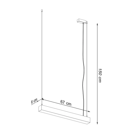 Lampa wisząca PINNE 67 biała 4000K TH.032 - Thoro