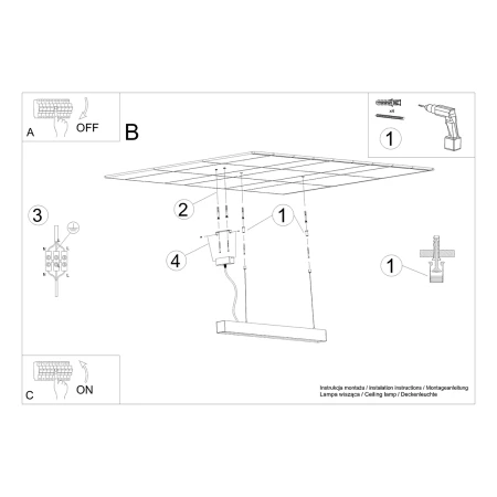 Lampa wisząca PINNE 67 biała 4000K TH.032 - Thoro