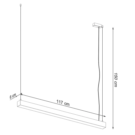 Lampa wisząca PINNE 117 biała 3000K TH.065 - Thoro