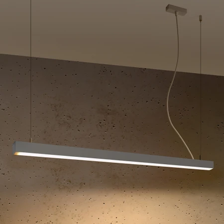 Lampa wisząca PINNE 117 szara 3000K TH.067 - Thoro