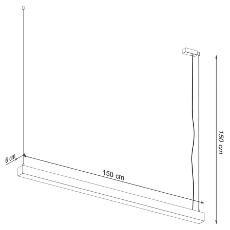 Lampa wisząca PINNE 150 biała 3000K TH.083 - Thoro