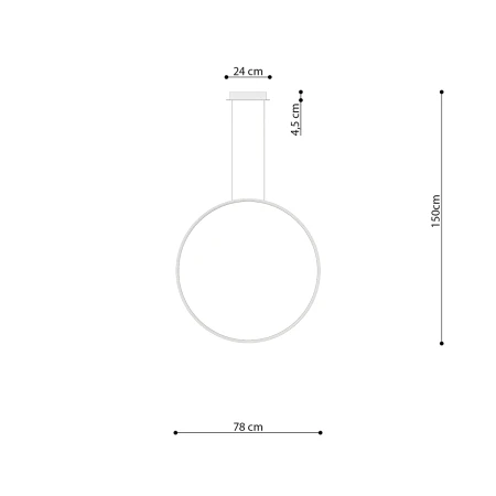 Lampa wisząca RIO 78 złota LED 4000K TH.140 - Thoro