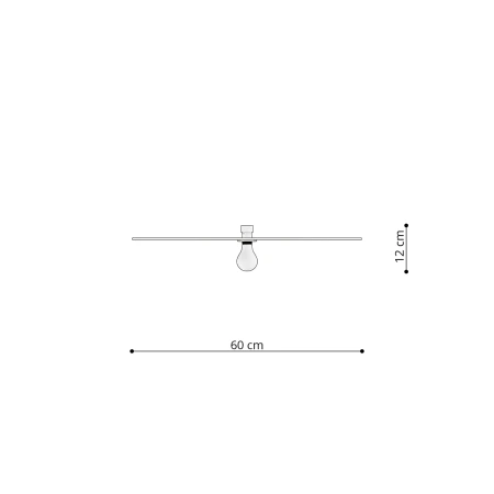 Kinkiet / Plafon SIRKEL 60 czarny TH.143 - Thoro