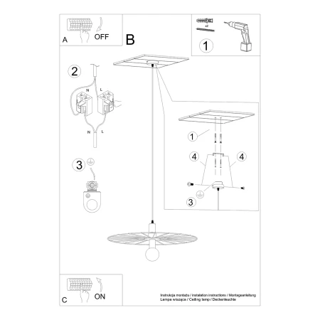 Lampa wisząca SIRKEL 60 czarny TH.146 - Thoro