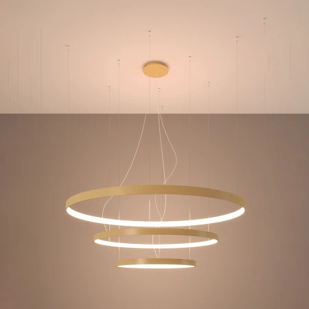 Żyrandol RIO 3 55/78/110 złoty LED 3000K TH.173 - Thoro