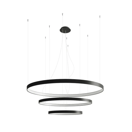 Żyrandol RIO 3 55/78/110 czarny LED 4000K TH.177 - Thoro