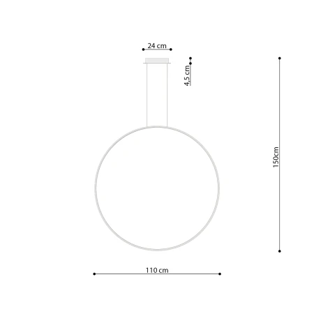 Lampa wisząca RIO 110 złota LED 3000K TH.179 - Thoro