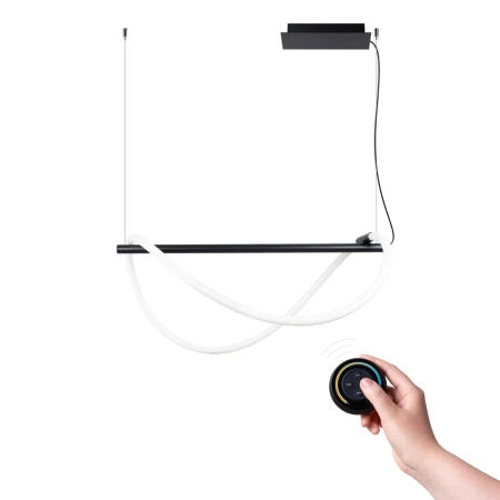Lampa wisząca GALAKSE 84 czarna LED 2700-6500K TH.279 - Thoro
