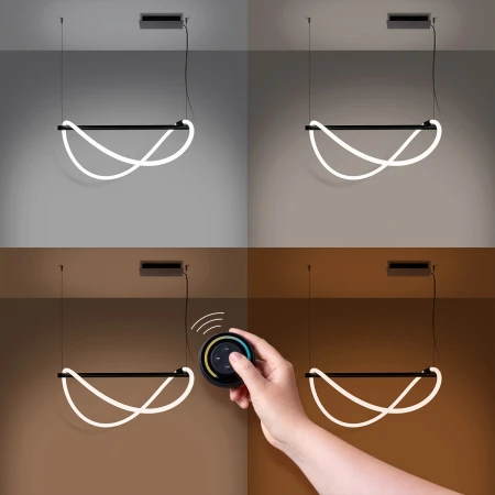 Lampa wisząca GALAKSE 84 czarna LED 2700-6500K TH.279 - Thoro