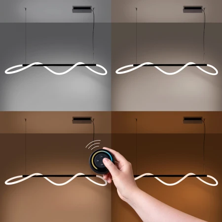 Lampa wisząca GALAKSE 148 czarna LED 2700-6500K TH.280 - Thoro