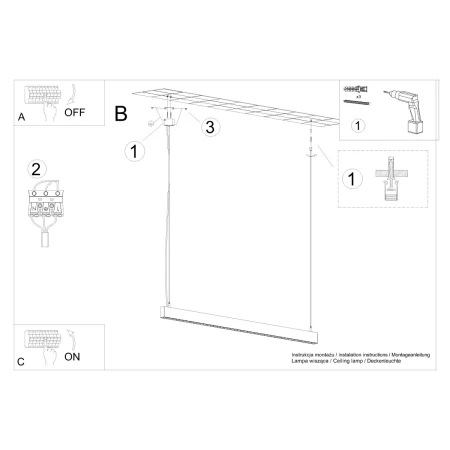 Plafon SOREN czarny LED 3000K TH.283 - Thoro