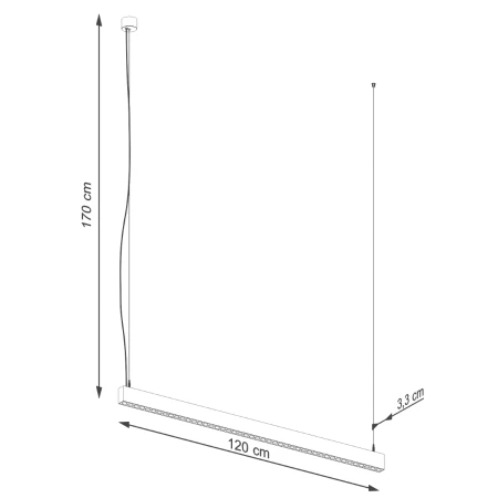 Lampa wisząca SOREN czarna LED 3000K TH.285 - Thoro