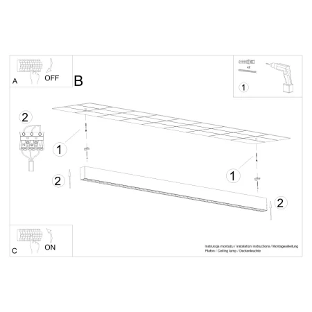 Lampa wisząca SOREN czarna LED 4000K TH.286 - Thoro