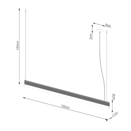 Lampa wisząca FARGE złota LED 4000K TH.299 - Thoro