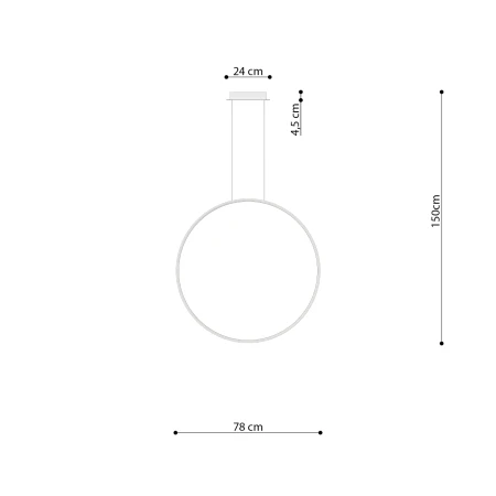Lampa wisząca RIO 78 beżowa LED 4000K TH.365 - Thoro
