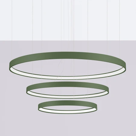 Żyrandol RIO 3 55/78/110 zielona oliwka LED 3000K TH.380 - Thoro