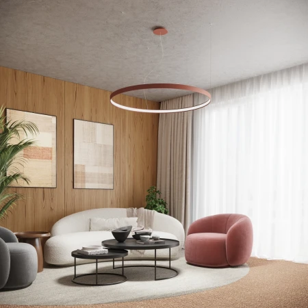 Żyrandol RIO 55 ochra czerwona LED 4000K TH.398 - Thoro