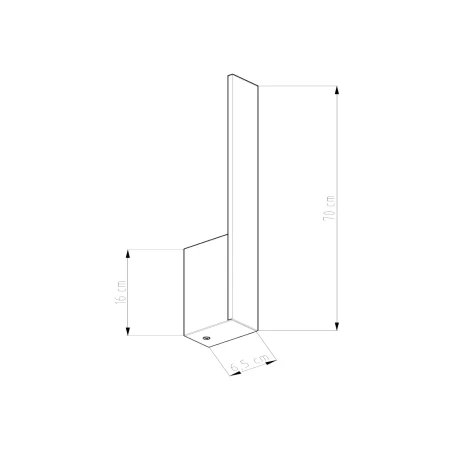 Kinkiet LAHTI 70 ochra czerwona LED 4000K TH.445 - Thoro