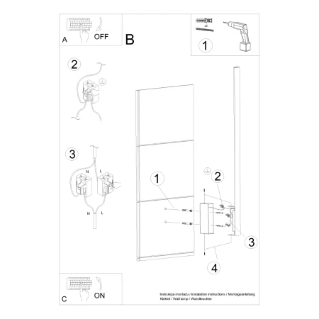 Kinkiet LAHTI 70 ochra czerwona LED 4000K TH.445 - Thoro