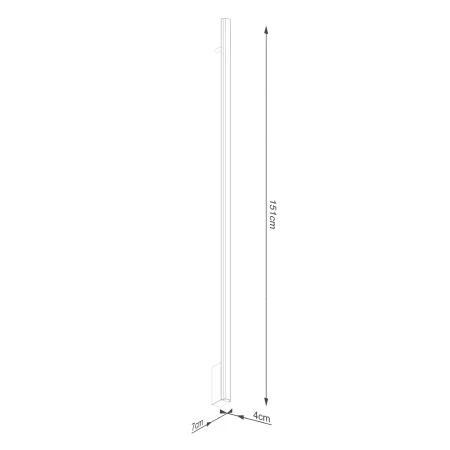 Kinkiet LAGOM 150 czarny LED 3000K TH.454 - Thoro
