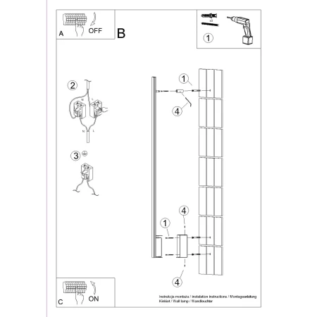 Kinkiet LAGOM 150 czarny LED 3000K TH.454 - Thoro