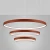 Żyrandol RIO 3 55/78/110 ochra czerwona LED 4000K TH.404 - Thoro